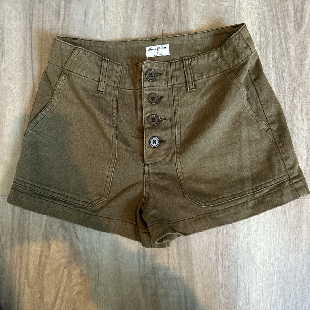 Others Follow High Waist Khaki Shorts